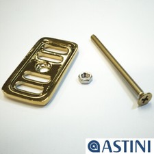 Astini, RAK, Rangemaster, Caple Gold Square Ceramic Sink Overflow Cover Plate