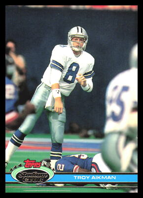 1991 Stadium Club Troy Aikman #228    Dallas Cowboys 3E