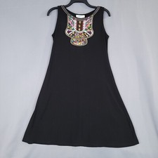 Ronni Nicole Women's Sheath Dress Pullover Midi Rhinestones Sleeveless Size 4