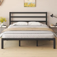 Twin Full Queen King Metal Platform Bed Frame with Headboard and Footboard