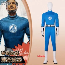 The Fantastic Four: First Steps Mister Fantastic Blue Jumpsuit Cosplay Clothing