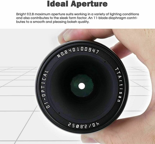 TTartisan 40mm F2.8 APS-C MF Macro Lens For Sony E Fuji X M4/3 Panasonic Olympus - Picture 7 of 9