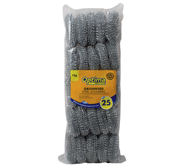 25x Optima Proclean Galvanised Kitchen Dish Food Grease Cleaning Scrub Scourers