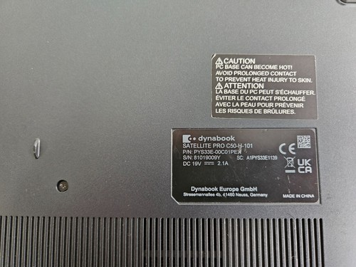 Dynabook Satellite Pro C50-H-101 - i5-1035G1 - 8GB - No HD - Touchpad Faulty - Picture 12 of 13