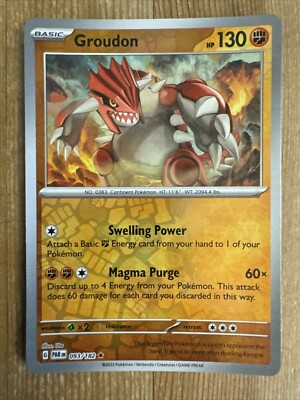 Pokémon TCG Groudon Paradox Rift 093/182 Reverse Holo Rare | eBay
