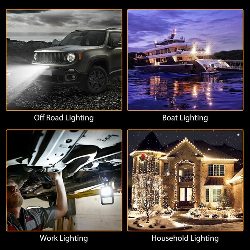 4X 7inch 24000LM LED Work Pods Light Bar Spot Truck Offroad 4WD Driving Fog LAMP - Picture 10 of 11