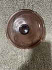 Pyrex Vision Ware Cranberry Glass LID V-1-C  Fits 1L Vision Ware Pan Pyrex Lid