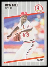 1989 Fleer Update Ken Hill #U-119 Rookie Card St. Louis Cardinals. rookie card picture
