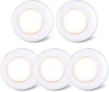2.8  LED Puck Lights under Cabinet AAA Battery, 5 Pack Warm