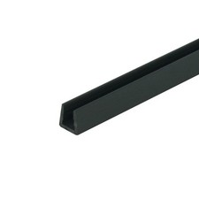 Outwater Plastics Black 7/32" Styrene Plastic U-Channel/C-Channel