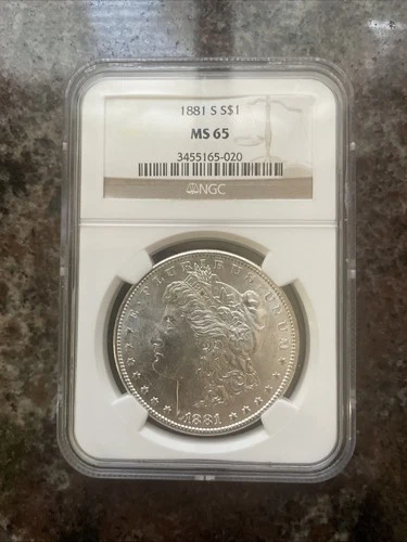 1881-S Morgan Silver Dollar NGC MS65