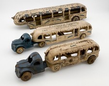 Arcade A Century of Progress Greyhound Line Tandem Bus 1933 GMC Cast Iron