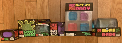 Nice Berg Multi Color Needoh Bundle of 6-Nice Berg, Glitter & Glow Cube etc. NIB