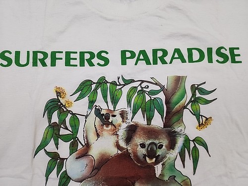 Vintage 90's Surfers Paradise Australia Koala Graphic T-Shirt Size S Distressed - Bild 4 von 11