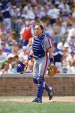 Gary Carter New York Mets stands in catcher's gear at an MLB game - Old Photo 3