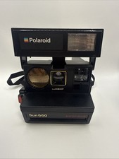 Vintage Polaroid Sun 660 Autofocus Instant Film Camera - Tested Works