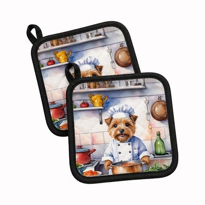 Caroline's Treasures Norfolk Terrier The Chef Pair of Potholders DAC6290PTHD