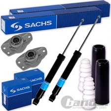 2x SACHS STOßDÄMPFER + DOMLAGER + PROTECTION KIT HINTEN für VW GOLF 5 + 6 + PLUS