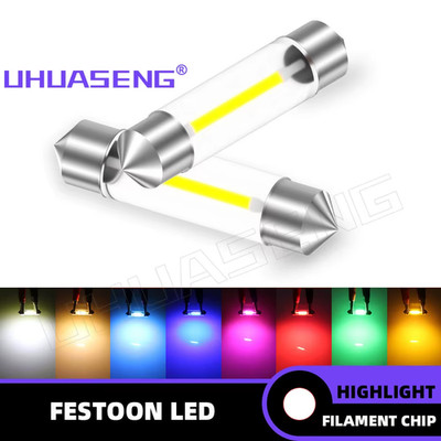 2PCS 6V 12V 24V C5W Led Bulb C10W Lamp 31Mm Festoon 36Mm 39Mm 41Mm 28Mm Dome Pin