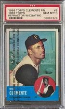 1998 Topps - Roberto Clemente #9 Finest Reprint 1963 Topps Refractor PSA 10