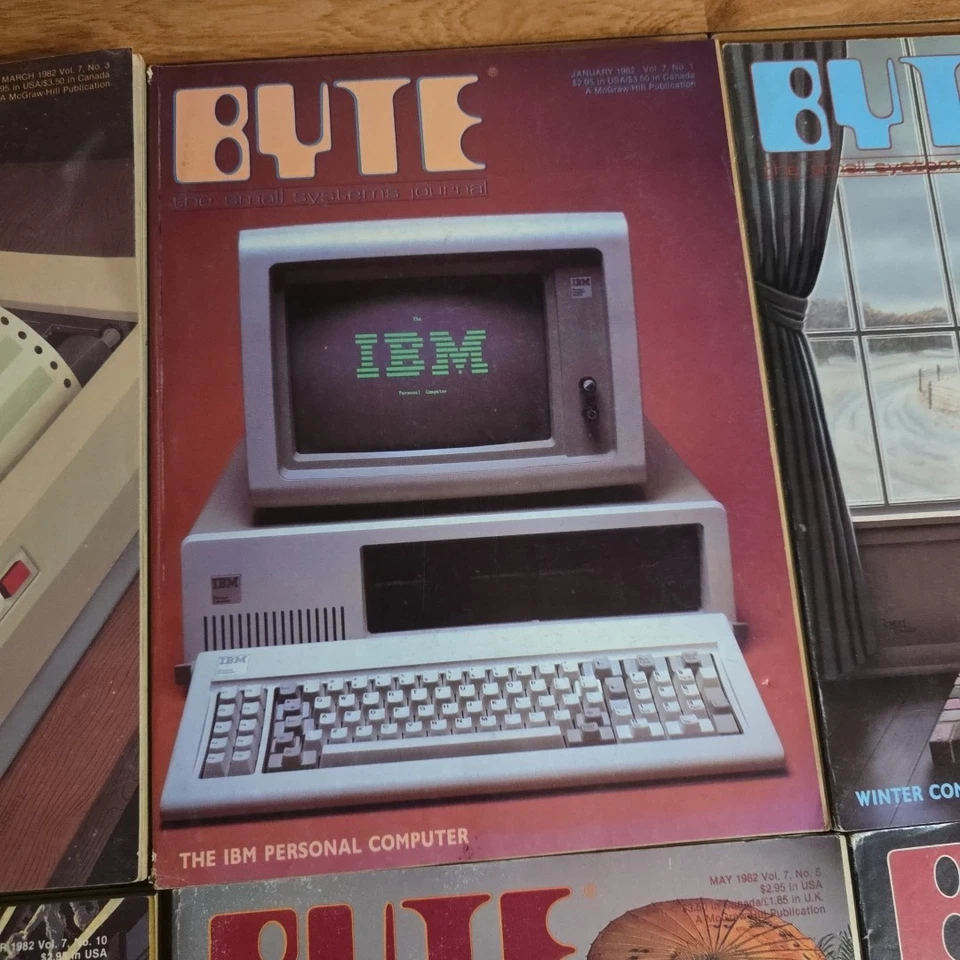 Lot of 11 Vintage BYTE Magazines from 1982 Retro Computing ibm apple mac - Image 3 of 4