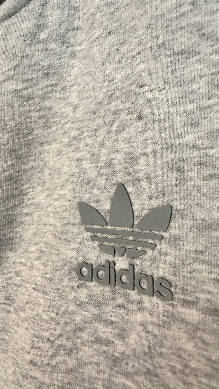 Adidas Super Soft Fleece Warm Up Jacket Gray Men’s S - product detail image 3