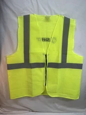 NWOT Swift hi-vis bright yellow safety reflective poly zip XXL vest, chest 54"