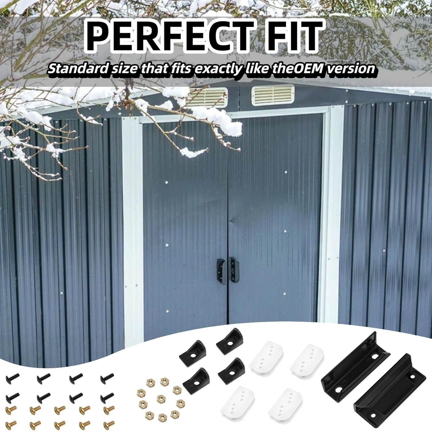 Shed Door Full Kit Door Tune- Replacements Parts for Arrow Shed Sliding Doors...