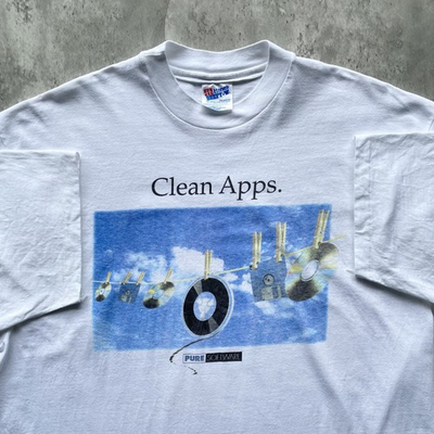 #ad Vintage Pure Software T Shirt Mens XL Tech Promo Clean Apps Art Computer Graphic $74.49