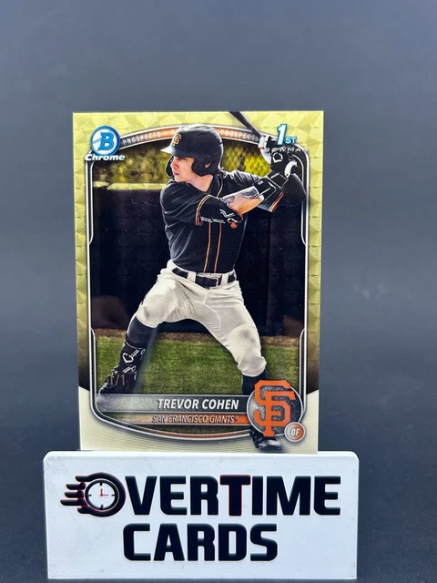 2025 Bowman Draft Trevor Cohen Chrome Superfractor Gold 1st Prospect 1/1 Giants