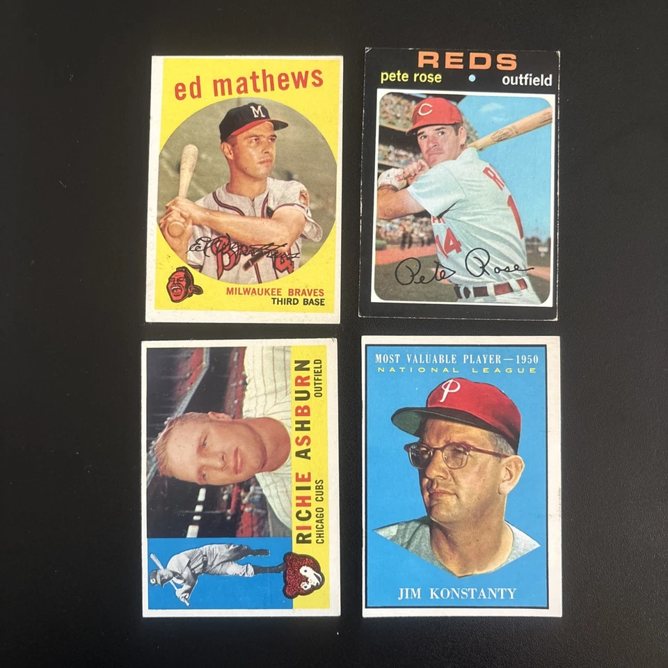 Vintage Topps Hof Rookie Lot (25) Cepeda Eckersley Rc Mays Mantle Aaron Rose Yaz - Image 2 of 4