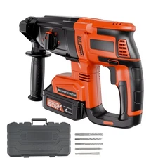20V SDS-Plus Brushless Cordless Rotary Hammer Drill Kit 28mm 1200RPM 4Function