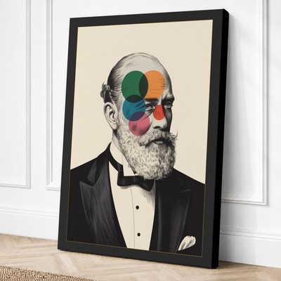 Formale Geometrie vielseitiges Leinwandbild Wandbild Wohndeko fertig zum Aufhängen