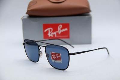 NEW RAY-BAN RB 3588 9014/80 BLACK BLUE GUNMETAL AUTHENTIC SUNGLASSES 55-19