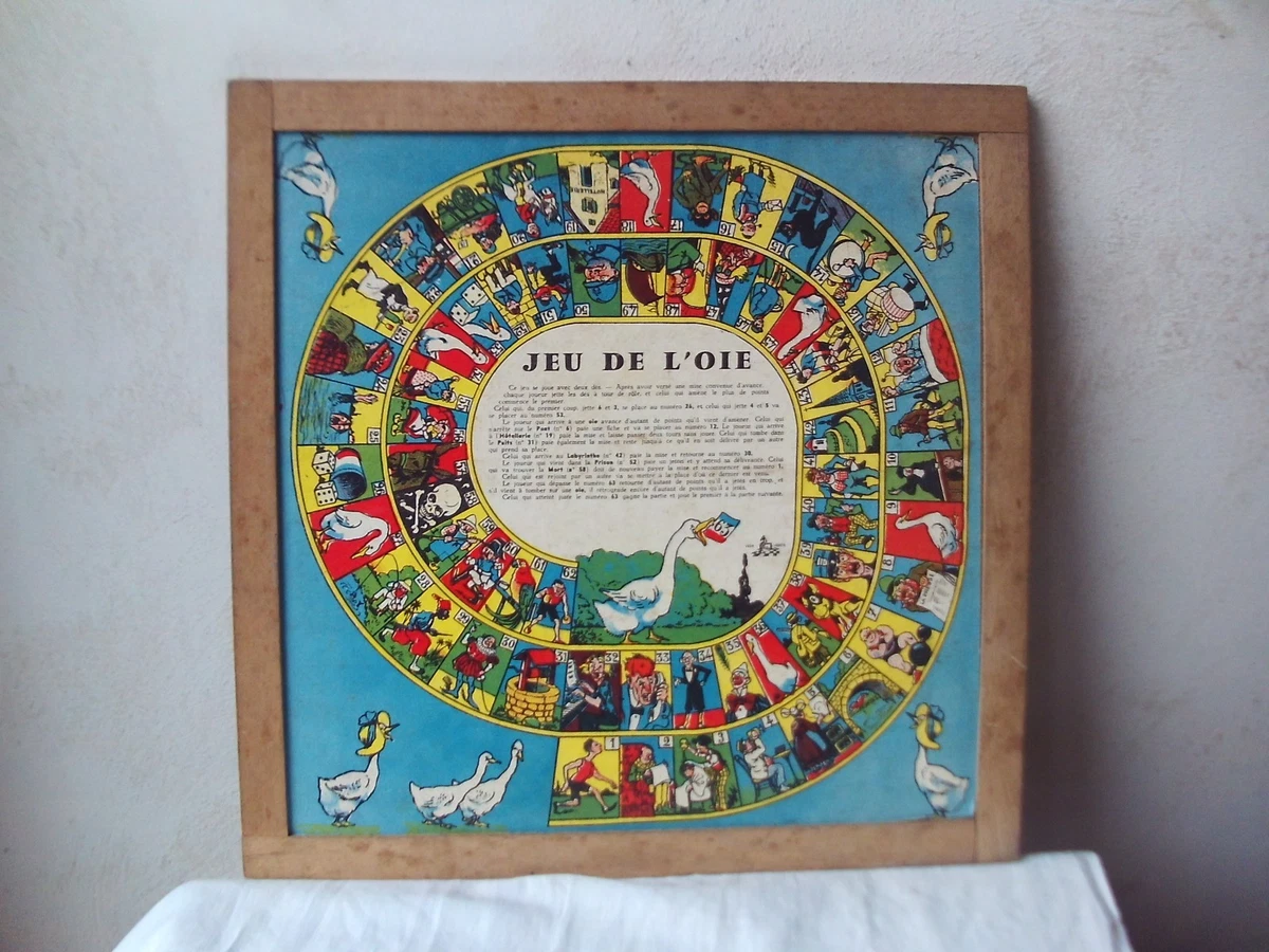 Ancien Jeu De Petits Chevaux XIXe Sur Tapis Feutre – Plateau Vintage