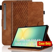 PU Leather Folio Case for Samsung Galaxy Tab S10 Lite 10.9 Inch, Magnetic, Brown
