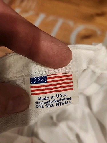 Vintage "Volkslaufe" USA Cycling Hat Cap White One Size - Picture 7 of 7