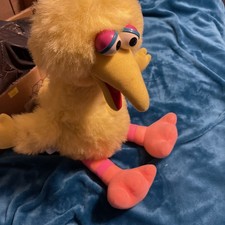 VTG 1992 Big Bird Sesame Street Pull String Talking 22  Plush Works - Hasbro