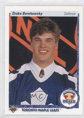 1990-91 Upper Deck First Round Draft Pick Drake Berehowsky #361 Rookie RC 1v2