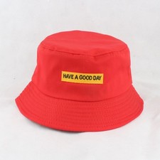 Have a Good Day Bucket Hat – Red – Streetwear Style – Cheap Clearance