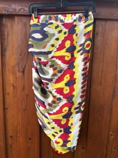 Vivienne Westwood Red Label Silk Watercolor Skirt Size 38 Draped Ikat