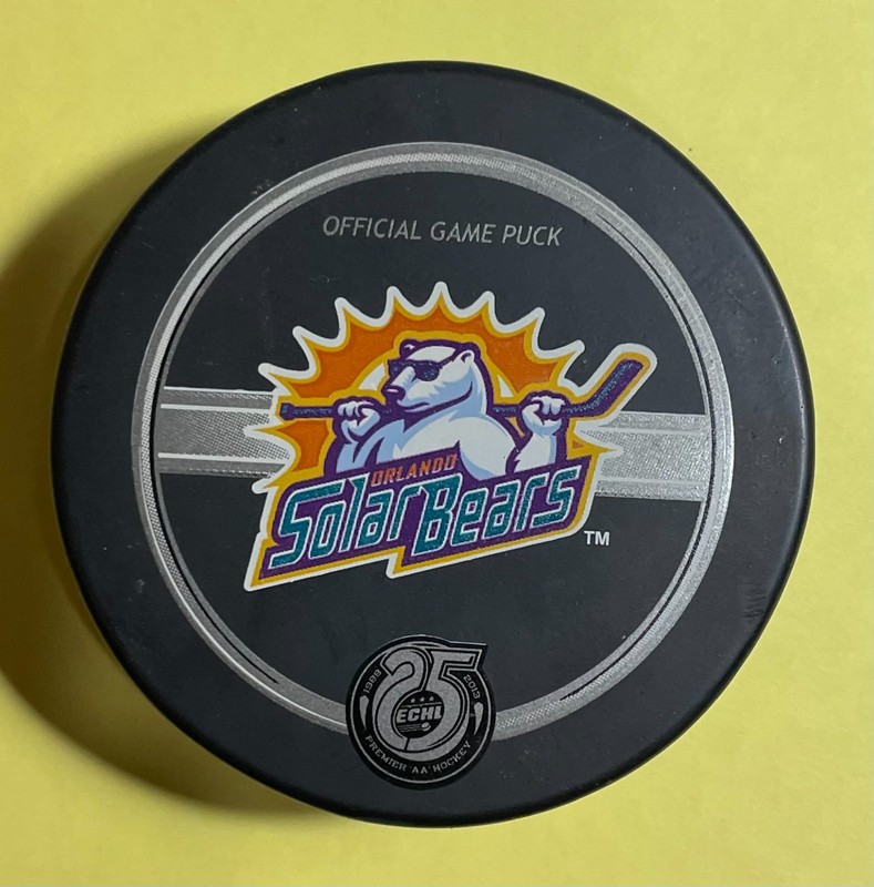 Orlando Solar Bears Official Game Puck