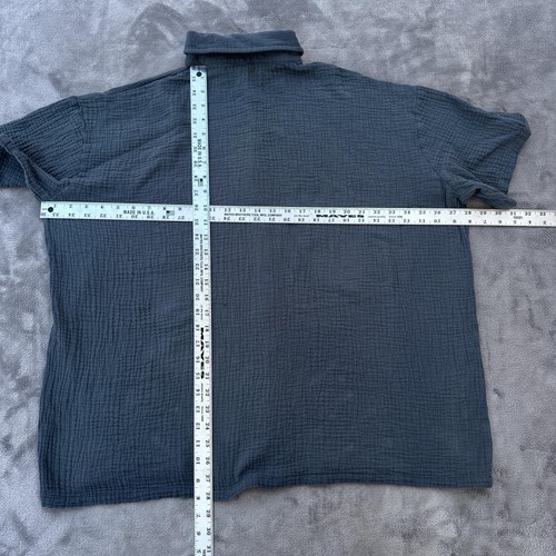 Ralph Lauren Polo Shirt Mens 3XL Blue Short Sleeve Button Up Textured Cotton - Picture 6 of 10