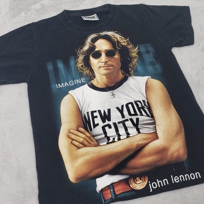 Vintage John Lennon Imagine T-Shirt The Roxx 90s Beatles Graphic Tee Women's S