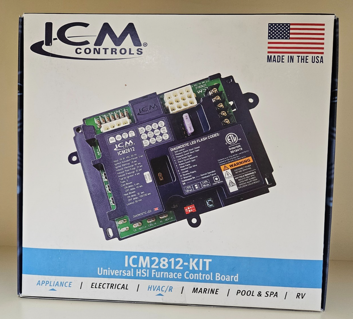 ICM Controls ICM2812-KIT Universal Ignition HSI Furnace Control