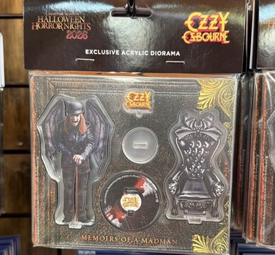 Universal Studios HHN 2026 Ozzy Osbourne Acrylic Diorama Display NEW Exclusive