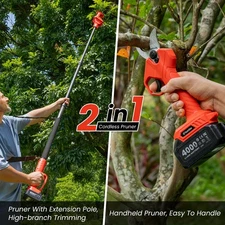 Cordless Electric Pole Pruning Shears Battery Powered Cordless Pruner 15fT Reach