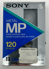 Sony Metal MP Video 8 P6-120MP 120 Minute 8mm Video Cassette Brand New