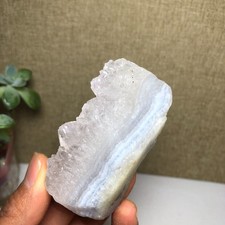 Natural blue chalcedony agate Crystal gemstone rough original Specimen A2052