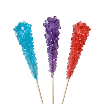 Bunte Rock Candy Sticks (22g)   Individuell Verpackte Kristallzucker-Pops | Rose